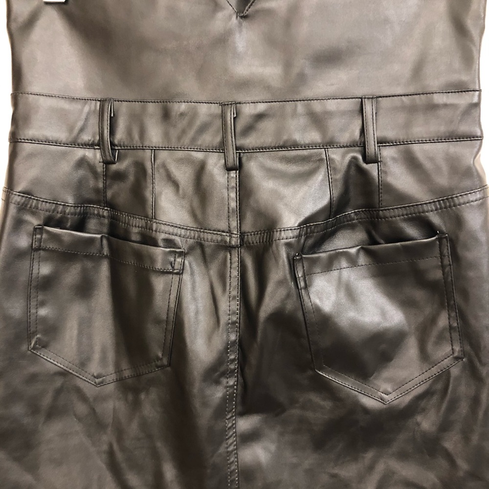 Fashion Nova Faux Leather Black Mini Skirt - Picture 4 of 5